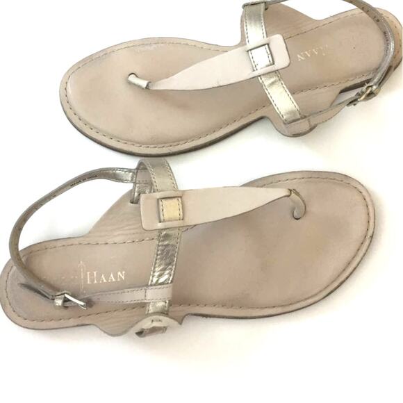 Cole Haan Bridget Thong Sandal Gold/Ivory‎ Size 9 - Picture 4 of 5
